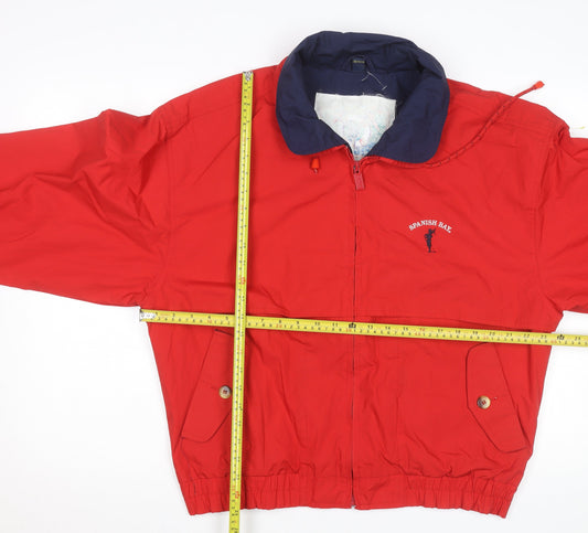 Gear Men's Red Windbreaker Jacket S Vintage Nautical Logo