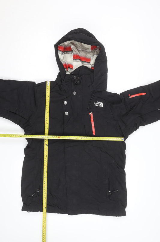 The North Face Women's Black Hooded Waterproof Parka Jacket M