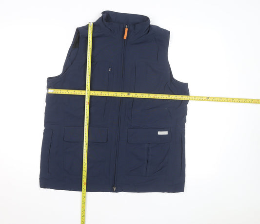 Columbia Womens Blue L Bodywarmer Outdoor Waistcoat Lined Zip Pockets