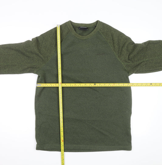 Craghoppers Mens Green Crew Neck Wool Blend Pullover Jumper M