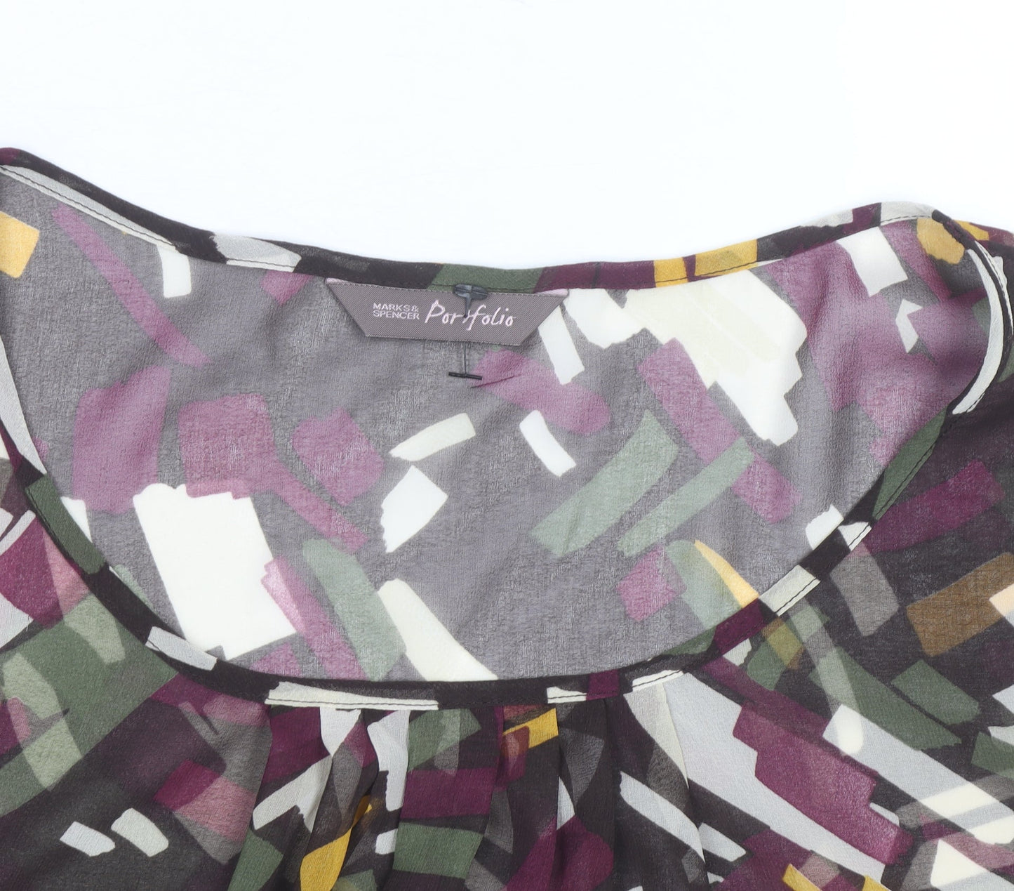Marks and Spencer Women’s Multicoloured Chiffon Blouse Size 14