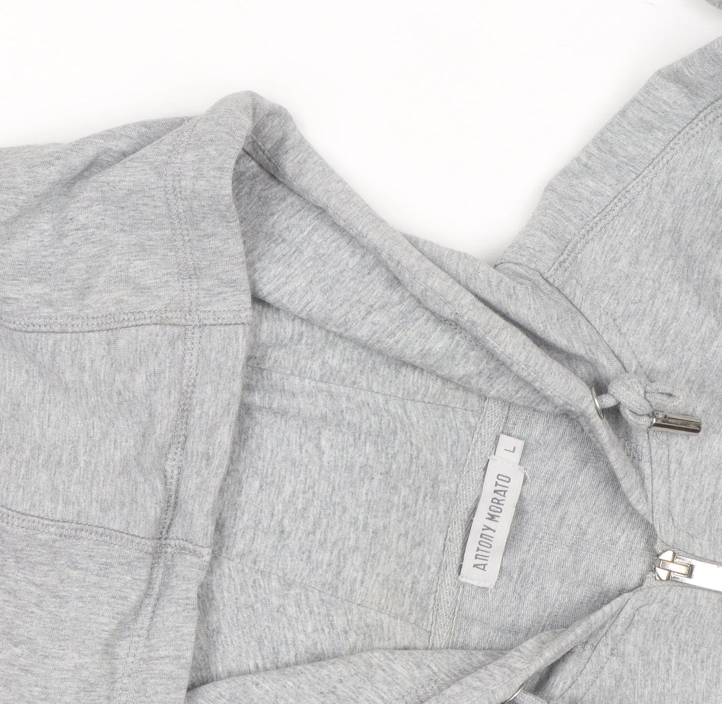 Antony Morato Men's Grey Full Zip Hoodie L Regular Fit