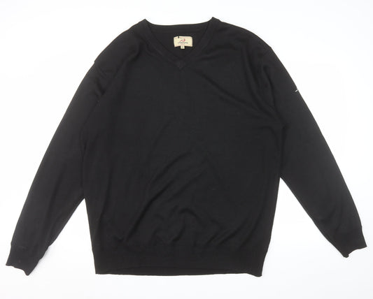 Woodworm Men’s Black 3XL V-Neck Golf Pullover Jumper
