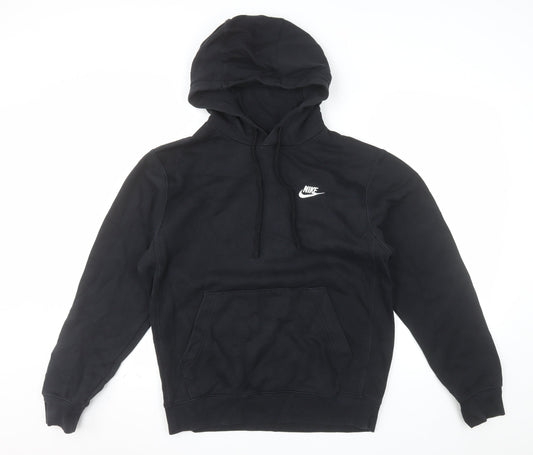Nike Men's Black Pullover Hoodie Small Regular Fit Fleece Sportswear