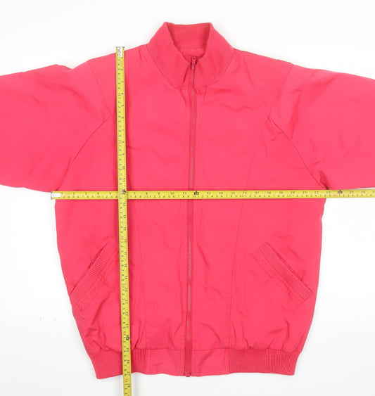 Country Concepts Men's Red Bomber Jacket Size S Full Zip Lined