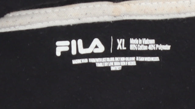 FILA Women's Black XL Full Zip Hoodie Sweatshirt