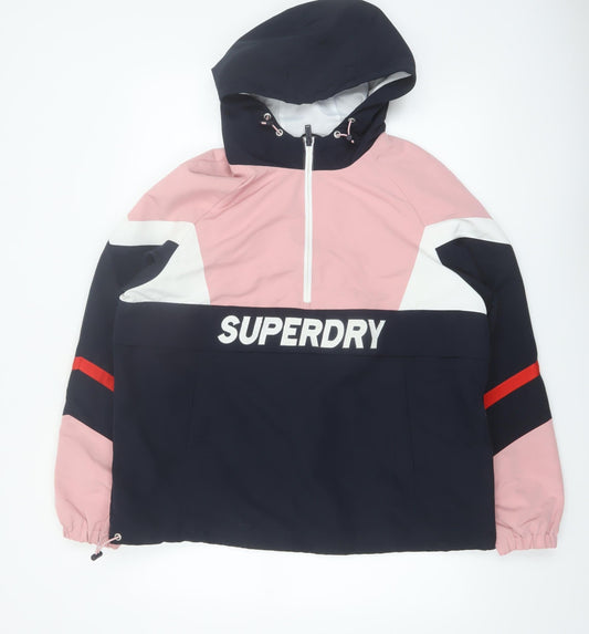 Superdry Women's Multicoloured Hooded Anorak Jacket UK 14