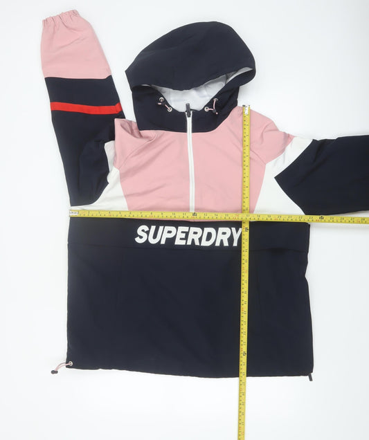 Superdry Women's Multicoloured Hooded Anorak Jacket UK 14