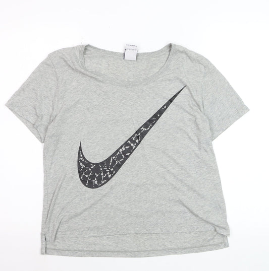 Nike Men's Grey Short Sleeve Crew Neck Graphic T-Shirt XS