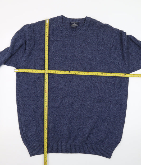 Dockers Men’s Blue Cotton Crew Neck Pullover Jumper 2XL Big & Tall