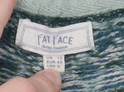 Fat Face Women’s Green Fair Isle Knit Jumper Size 12
