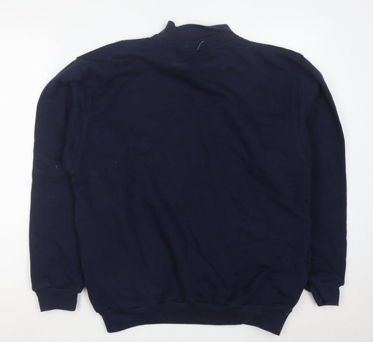 USTA Men's Blue Pullover Sweatshirt M Crew Neck Fleece Vintage
