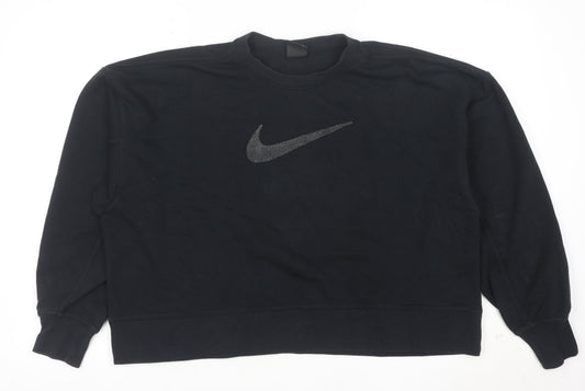 Nike Womens Black L Crew Neck Pullover Sweatshirt