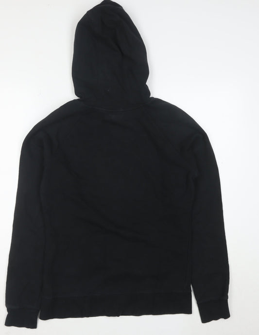 The North Face Women's Black Pullover Hoodie Size M Logo Print Cotton Blend