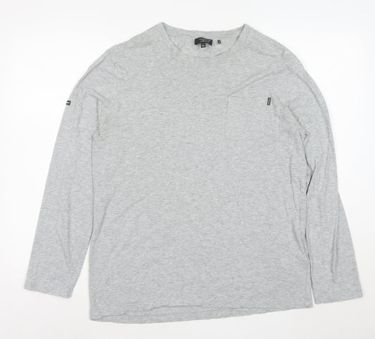 Superdry Studios Men's Grey XL Long Sleeve Crew Neck T-Shirt