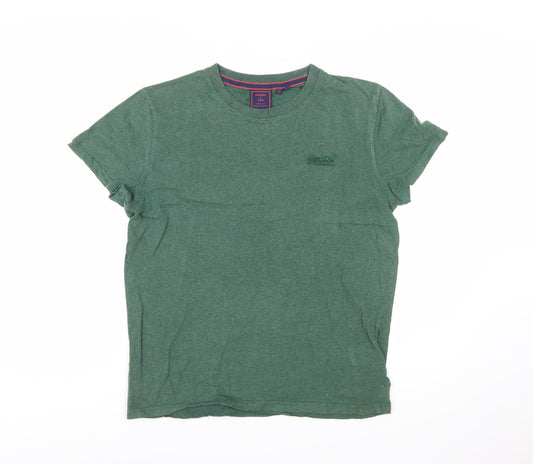 Superdry Men's Green Organic Cotton Crew Neck T-Shirt Size M