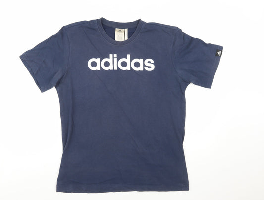 Adidas Men’s Blue Climalite Logo Crew Neck T-Shirt Size M