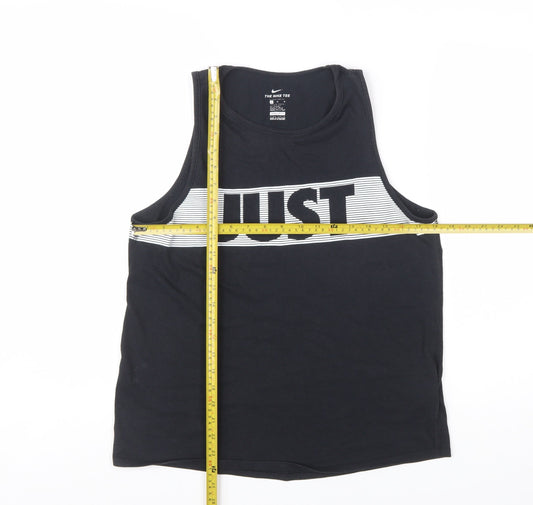 Nike Men's Black Dri-Fit Tank Top M Graphic Sports Vest