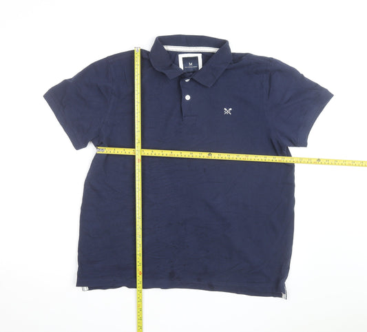 Crew Clothing Company Men's Blue XL Cotton Short Sleeve Polo Shirt