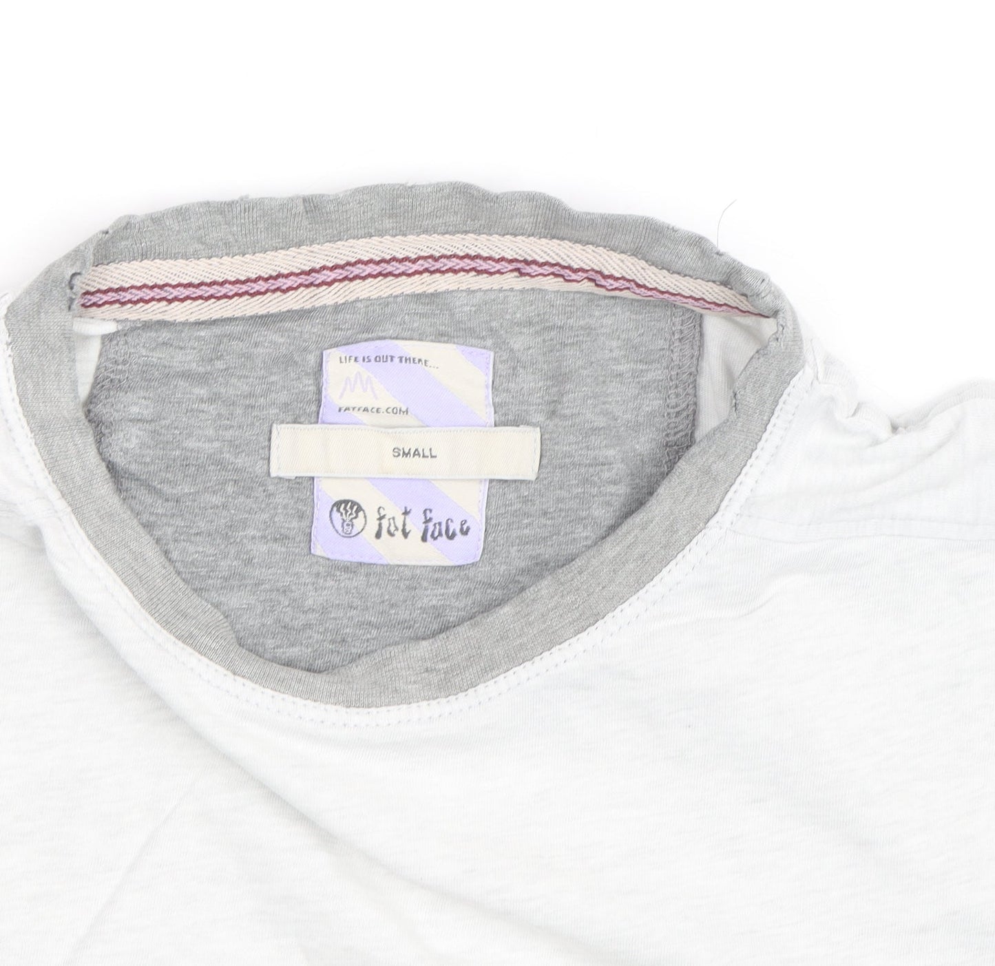 FatFace Men's White Graphic Print Cotton T-Shirt Size Small