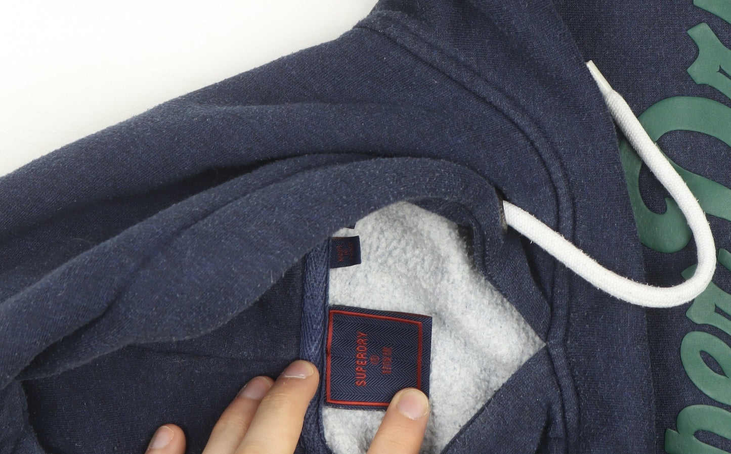 Superdry Men's Blue Vintage Logo Pullover Hoodie Size M