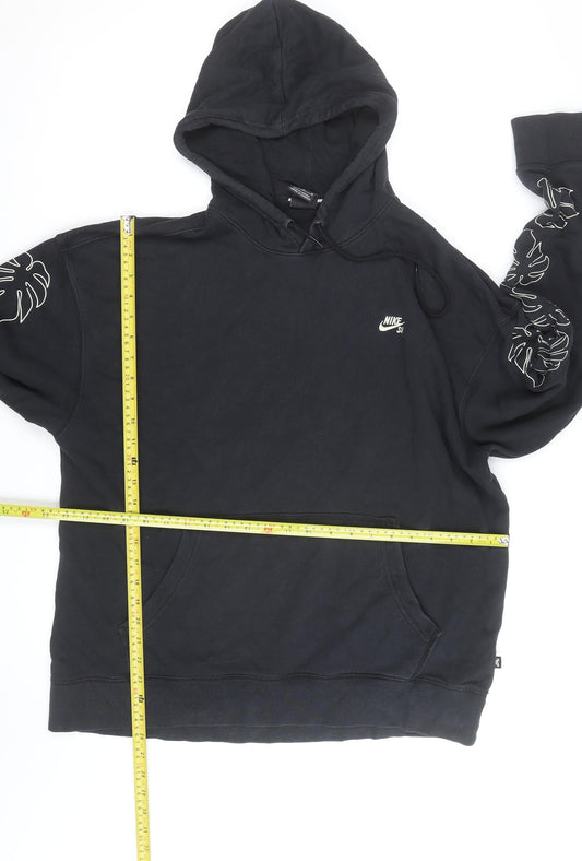 Nike SB Men's Black XL Pullover Hoodie with Logo Print Sleeves