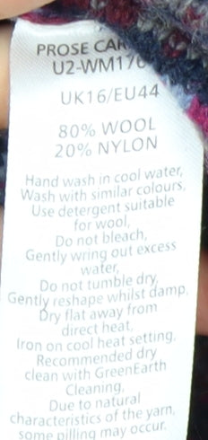 Seasalt Cornwall Women’s Multicoloured Wool Cardigan Size 16