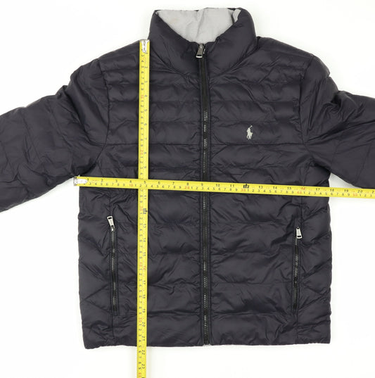 Ralph Lauren Boys Black Puffer Jacket L (14-16 Years) Nylon Full Zip