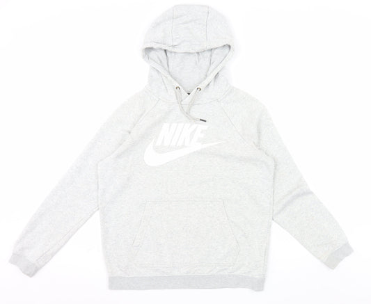 Nike Men's Grey Pullover Hoodie Small Sports Fleece Sweatshirt