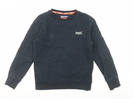 Superdry Men's Blue Crew Neck Pullover Sweatshirt Size L