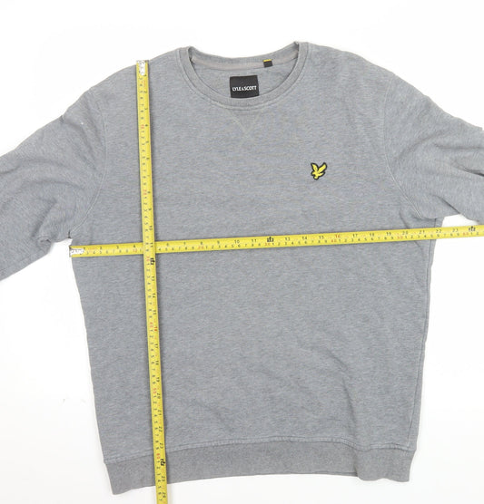 Lyle & Scott Men's Grey Cotton Crew Neck Sweatshirt Size L