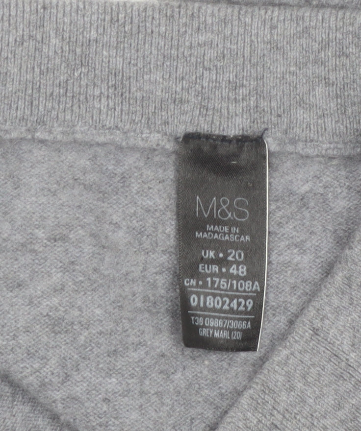 Marks and Spencer Women’s Grey Cashmere Jogger Trousers Size 20