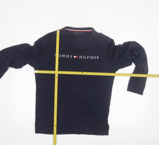 Tommy Hilfiger Men's Blue Logo Pullover Sweatshirt M