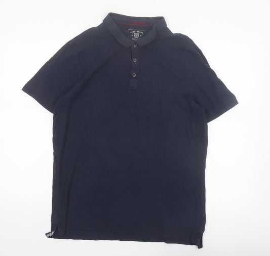 Kensington Eastside Men's Navy Cotton Short Sleeve Polo Shirt L