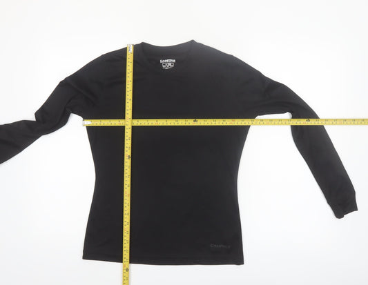 Campri Womens Black Long Sleeve Sports Baselayer Top UK 10