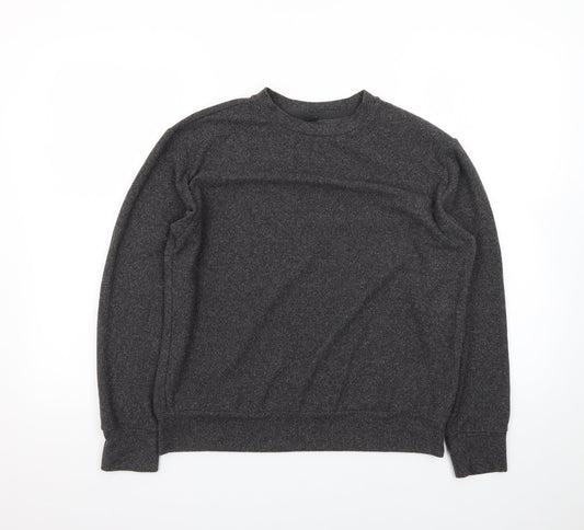UNIQLO Men Grey Wool Blend Crew Neck Pullover Jumper XS