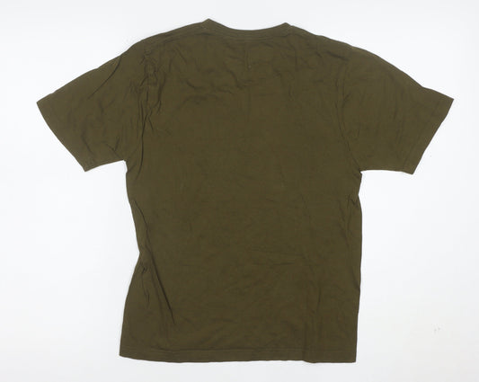 DKNY Women’s Green Cotton Short Sleeve Basic Crew T-Shirt Size S