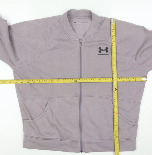 Under Armour Men’s Grey Full Zip Sweatshirt Size S Relaxed Fit