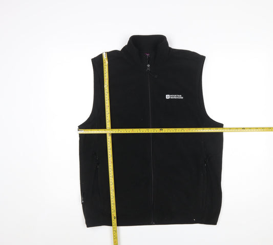 Mountain Warehouse Womens Black Fleece Bodywarmer Waistcoat Size 16