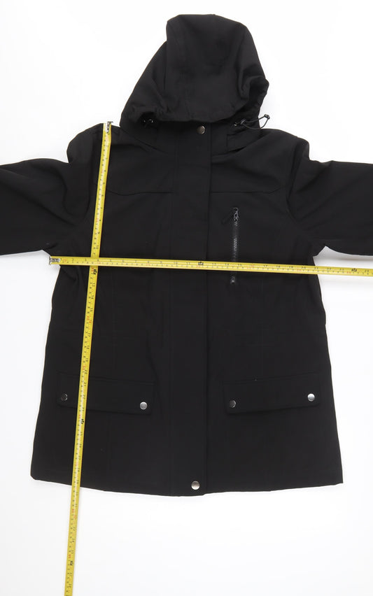Athletic Works Women's Black Hooded Parka Jacket Size 16