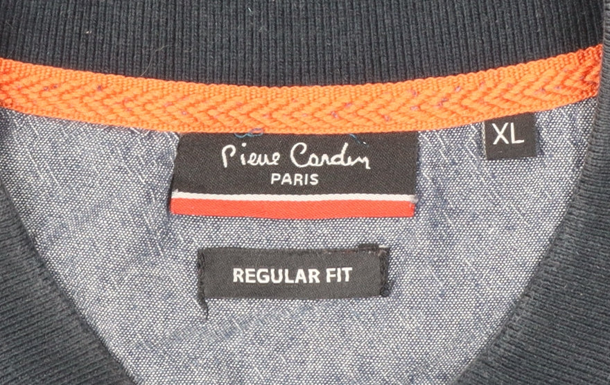 Pierre Cardin Men's Black Polka Dot Regular Fit Polo Shirt XL