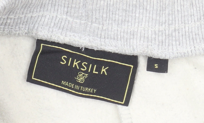 SikSilk Men's Grey Jogger Sweatpants Size S Fleece Activewear