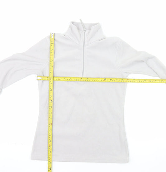 Mountain Warehouse Womens Grey XS Fleece 1/2 Zip Pullover Sweatshirt