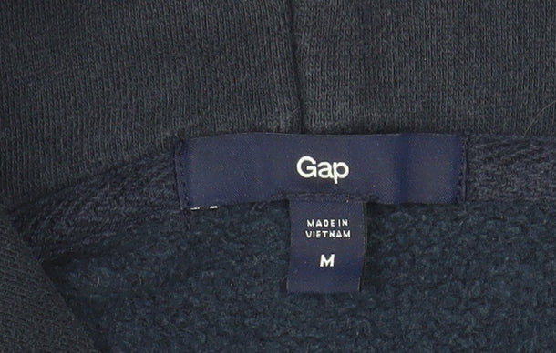 Gap Womens Navy Blue Pullover Hoodie M Cotton Blend Casual