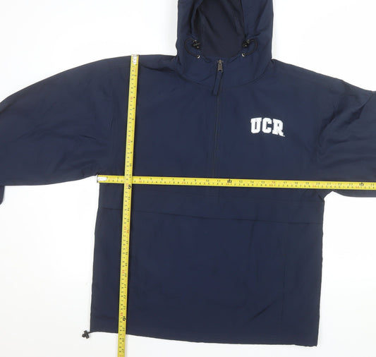 Champion Men’s Blue UCR Hooded Anorak Jacket Size S Windproof