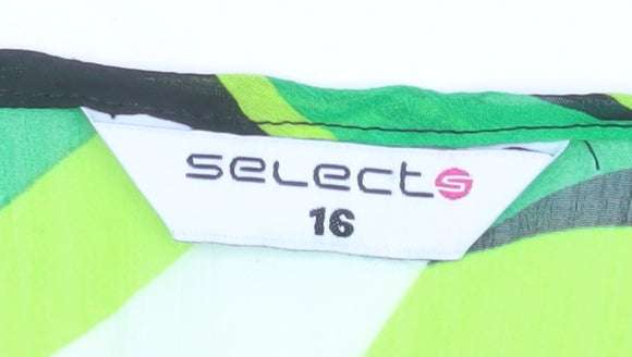 Select Women’s Green Multicoloured Tunic Blouse Size 16