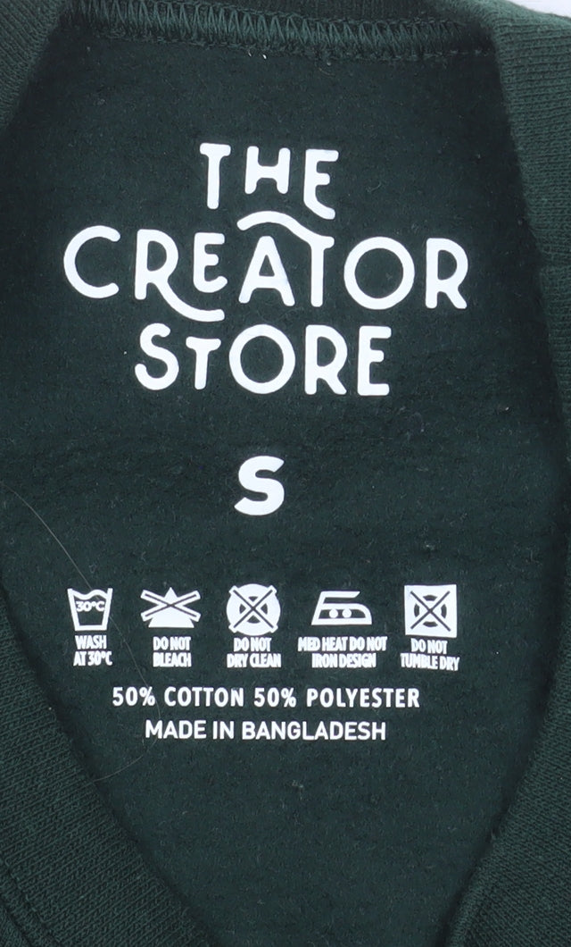The Creator Store Men's Green Graphic Print Sweatshirt Size S Regular Fit