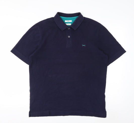 Brax Men's Blue Hi-Flex Cotton Polo Shirt Size M