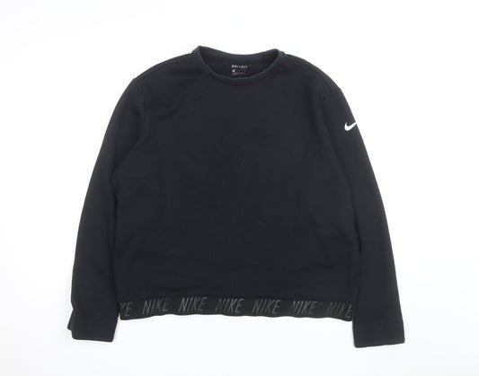 Nike Men's Black Dri-FIT Crew Neck Pullover Sweatshirt L Athletic