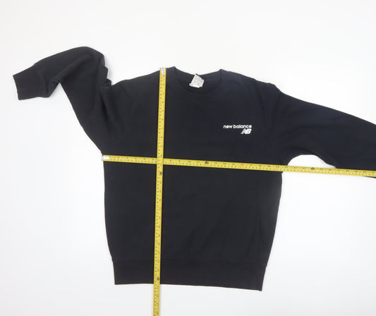 New Balance Men's Black Small Crew Neck Fleece Sweatshirt
